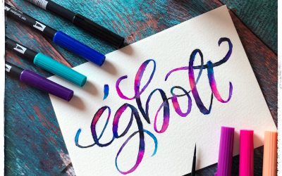 Galaxis hatás ecsetfilccel és digitálisan
