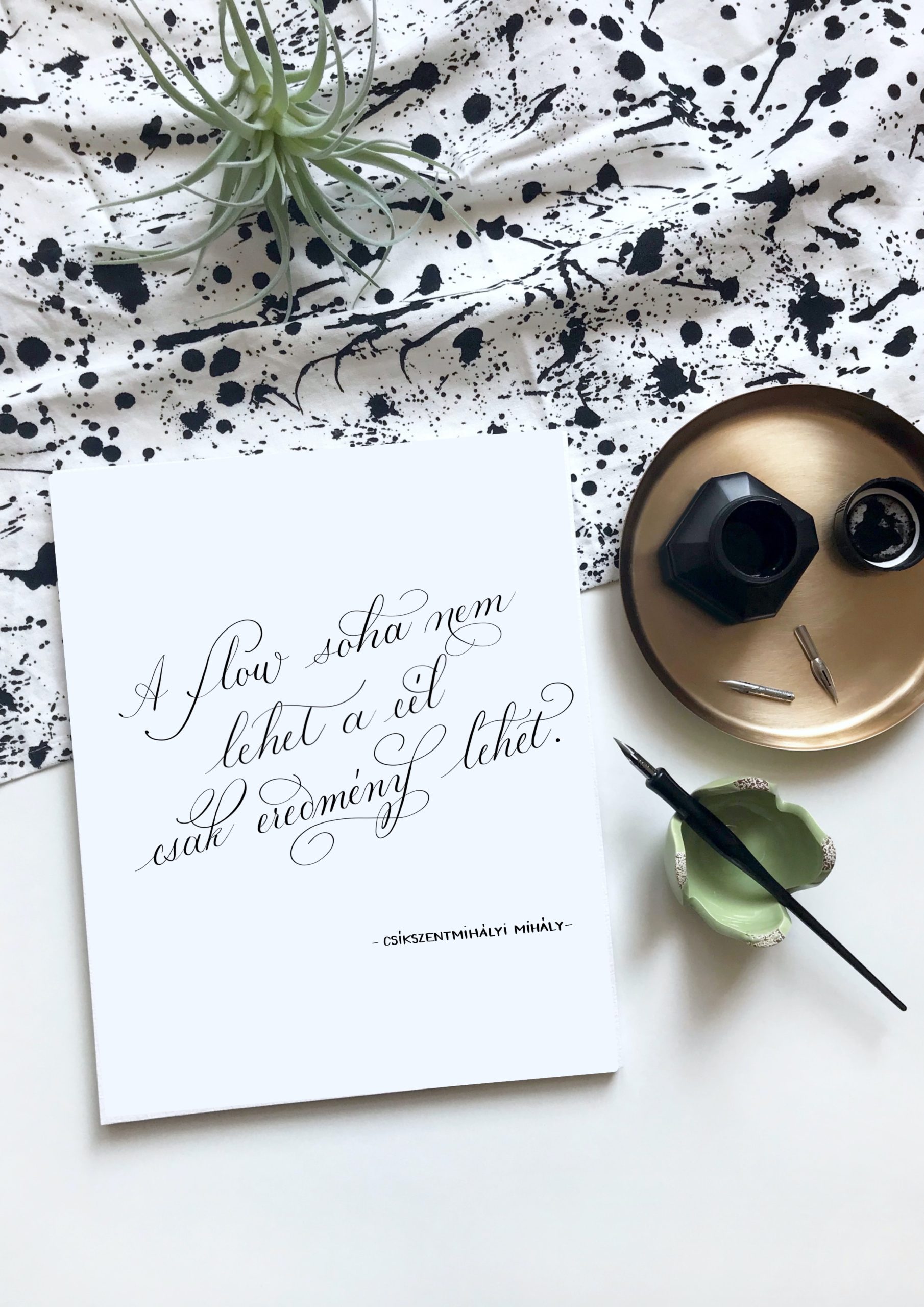 Copperplate kalligráfia idézet
